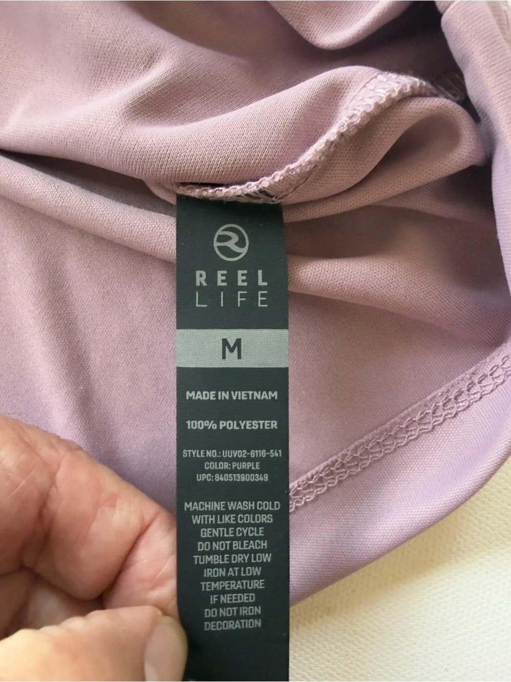 NWOT Women's Reel Life. Long-Sleeve Performance Shirt Mauve Size Medium (M)